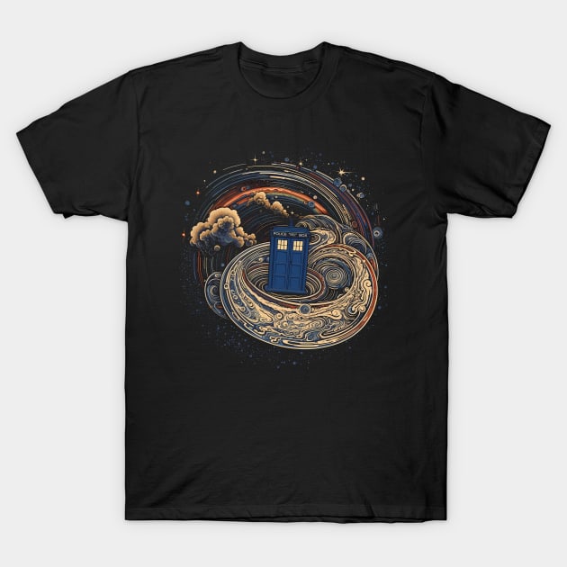 Tardis - Through Time And Space T-Shirt by DesignedbyWizards